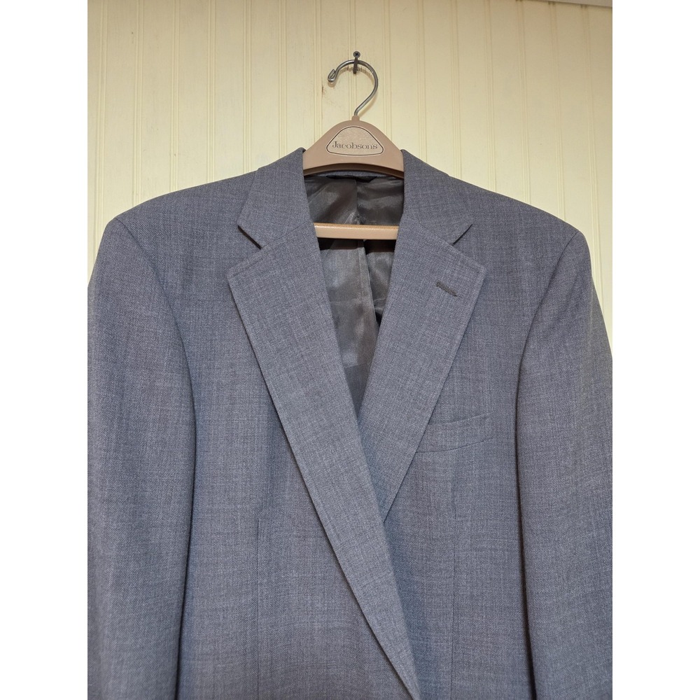 Vintage John Weitz Blazer Mens 44 Blue Palm Beach Gold Button Sport Coat USA 90s - Picture 2 of 10